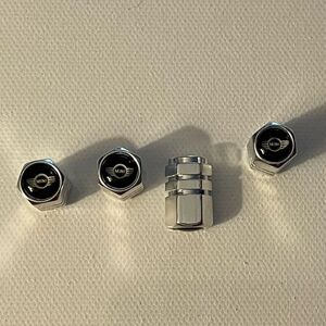 Mini Cooper Valve Stem Caps in Silver Set of 4 NWT